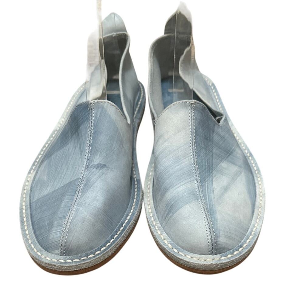 Vayarta Handmade Leather Loafers Minimalist Slipper Shoe Unisex M 5.5 W 7.5 Grey
